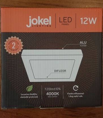 AL586 LED panel 12W nadgradni 170x170x32mm 100-240V IP20 4000KJOKELJOKEL