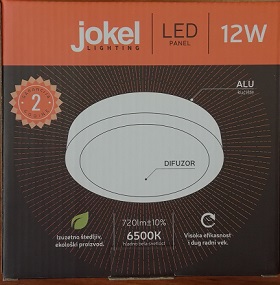 AL1003 LED panel 12W nadgradni okrugli AC220-240V 170x32mm  6500K JOKEL