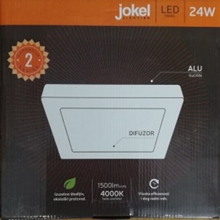 AL586 LED panel 24W nadgradni 300x300x32mm 100-240V IP20 4000K JOKEL