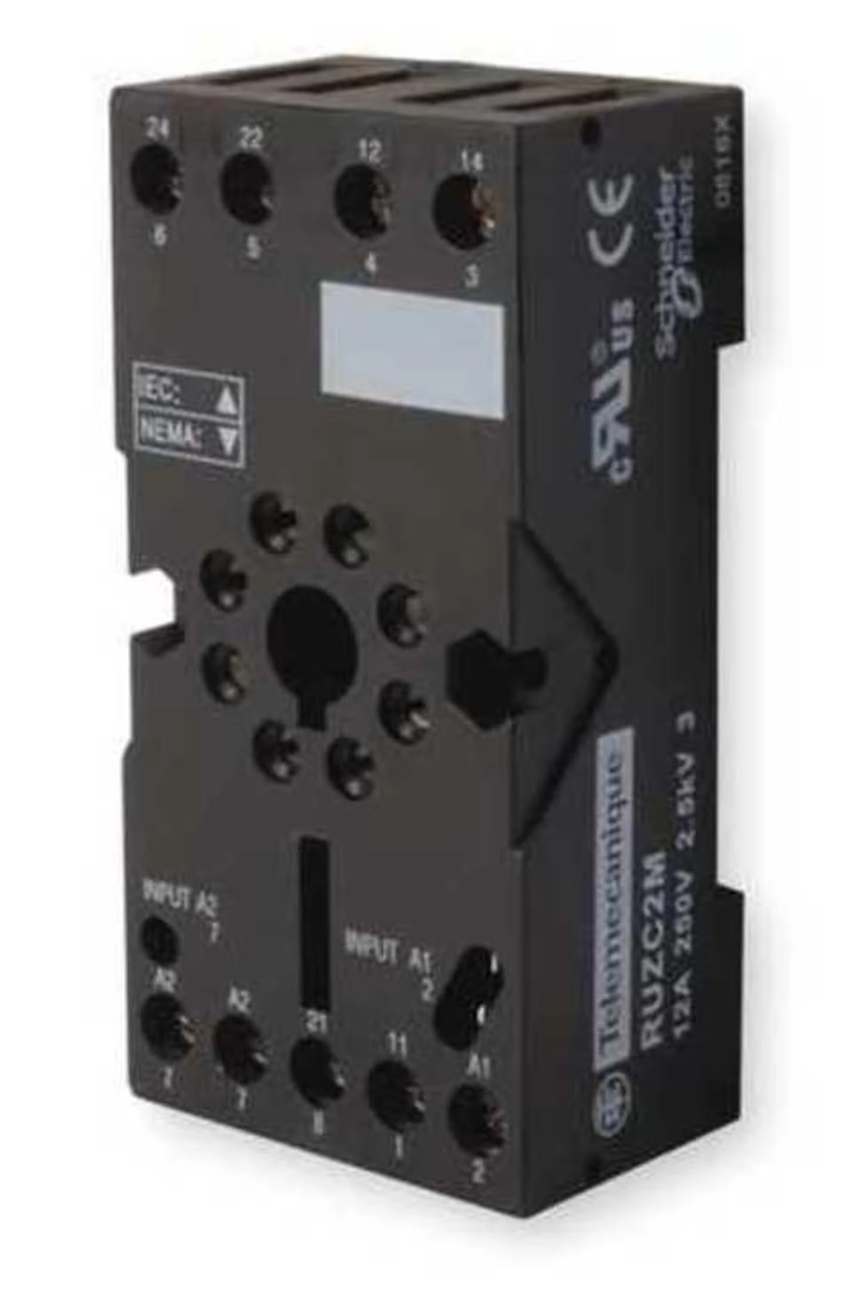 RUZC2M RUZC2M Podnožje releja RUMC2 sa mešovitim kontaktima Podnožje RUZ, mešoviti kontakti, 10A, < 250 V, konektor, za relej RUMC2... grupa proizvoda: Zelio Relay - tip proizvoda ili komponente: utičnica - raspored klema: kombinovani - oblik pina: cilindrični.