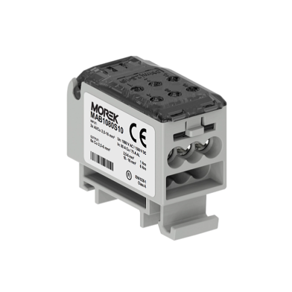  MAB1080S10 MAB1080S10 Distributivni blok OJL80A sivi 2xAl/Cu 2,5x16 izl. 6xCu 2,5-6 