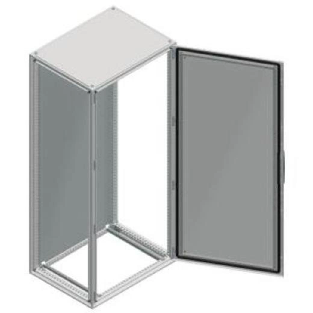  NSYSF20860 NSYSF20860 Spacial SF orman bez montažne ploče - sastavljen - 2000x800x600 mm Tip proizvoda ili komponente	
Pogodan orman
Nazivna visina ormana	
2000 mm
Nazivna širina ormana	
800 mm
Nazivna dubina ormana	
600 mm
Montaža ormana	
Slobodnostojeći
Sastav uređaja	
2 sliding rails
4 držač montažne ploče
1 structure
1 door
1 locking system with handle: door
1 rear panel
1 roof
Dopunske informacije
Strukturni tip	
Perforirana konstrukcija sa razmakom od 25 mm
Vertikalni nosači spojeni na gornji i donji deo rama
Formirano iz jednog dela
Paneli i vrata ugrađeni u konstrukciju
Tip vrata	
Ravna prednji deo
Broj vrata	
Front: 1 door(s)
Otvaranje vrata	
Reverzibilno (120 °)
Tip brave	
Zaključavanje u 4 tačke, ručica sa umetkom 5 mm dvostruki prorez prednja vrata
Opis montažne ploče	
Bez montažne ploče
Tip uvodne ploče	
Bez ploče sa uvodnicama
Dostupnost za operacije	
Zadnji deo
Prednji deo
Strane ormana