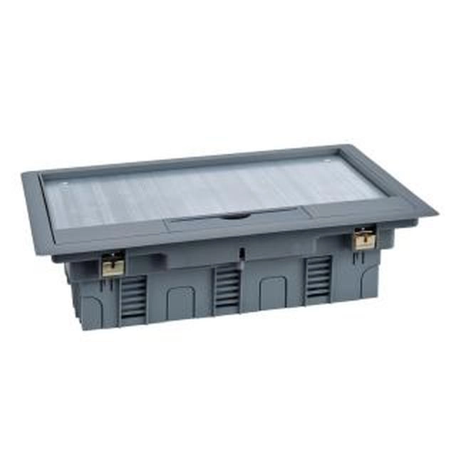  ISM50538 ISM50538 OptiLine 45 - Unica podna kutija - 8 modula Kablovski instalacioni sistem	
Podne kutije
product type	
Unica podna kutija
Tip poda	
Dupli pod
Pod sa šupljinama
Betonski pod
Oblik podne kutije	
Pravougaona
colour	
Siva (RAL 7011)
quantity package 1 / unit	
1 deo
Dopunske informacije
Broj modula	
8 modula
product material	
Steel
PA6
PBT (polibutilen-tereftalat)
Dužina	
199 mm
Visina	
72 mm
Širina	
276 mm