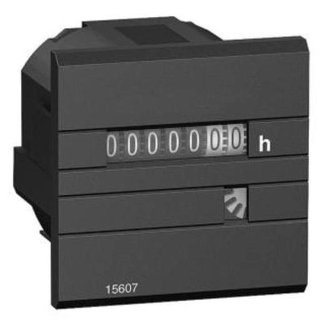  15607 15607 Brojač radnih sati - mehanički prikaz 7 cifara - 24V AC 50Hz Brojač radnih sati, mehanički prikaz 7 cifara, 24V AC 50Hz. grupa proizvoda: PowerLogic - tip proizvoda ili komponente: brojač radnih sati - tip merenja: vreme u radu.