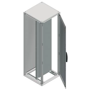  NSYSF18850P NSYSF18850P Spacial SF orman sa montažnom pločom - sastavljen - 1800x800x500 mm Tip proizvoda ili komponente	
Pogodan orman
Nazivna visina ormana	
1800 mm
Nazivna širina ormana	
800 mm
Nazivna dubina ormana	
500 mm
Montaža ormana	
Slobodnostojeći
Sastav uređaja	
2 sliding rails
4 držač montažne ploče
1 structure
1 door
1 locking system with handle: door
1 rear panel
1 roof
1 montažna ploča
Dopunske informacije
Strukturni tip	
Perforirana konstrukcija sa razmakom od 25 mm
Paneli i vrata ugrađeni u konstrukciju
Vertikalni nosači spojeni na gornji i donji deo rama
Formirano iz jednog dela
Tip vrata	
Ravna prednji deo
Broj vrata	
Front: 1 door(s)
Otvaranje vrata	
Reverzibilno (120 °)
Tip brave	
Zaključavanje u 4 tačke, ručica sa umetkom 5 mm dvostruki prorez prednja vrata
Opis montažne ploče	
Ravna
Tip uvodne ploče	
Bez ploče sa uvodnicama
Dostupnost za operacije	
Prednji deo
Zadnji deo
Strane ormana