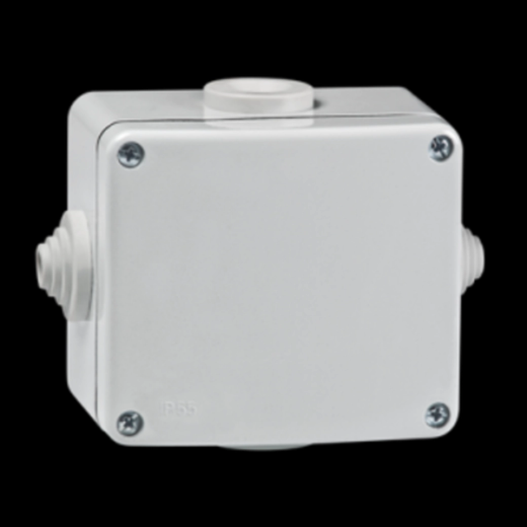  292.1A 292.1A Kutija razvodna sa 4 uvoda Kutija razvodna sa 4 uvoda
Uvodnice za kablove do Ø14mm
Ugradnja na zid pomoću vijaka prečnika do 4mm
Nazivni napon: 500V
Dimenzije (d, v, š): 80mm x 70mm x 56mm
Materijal: metal
Stepen zaštite: IP 55
Standard: IEC 60670-1, IEC 60529