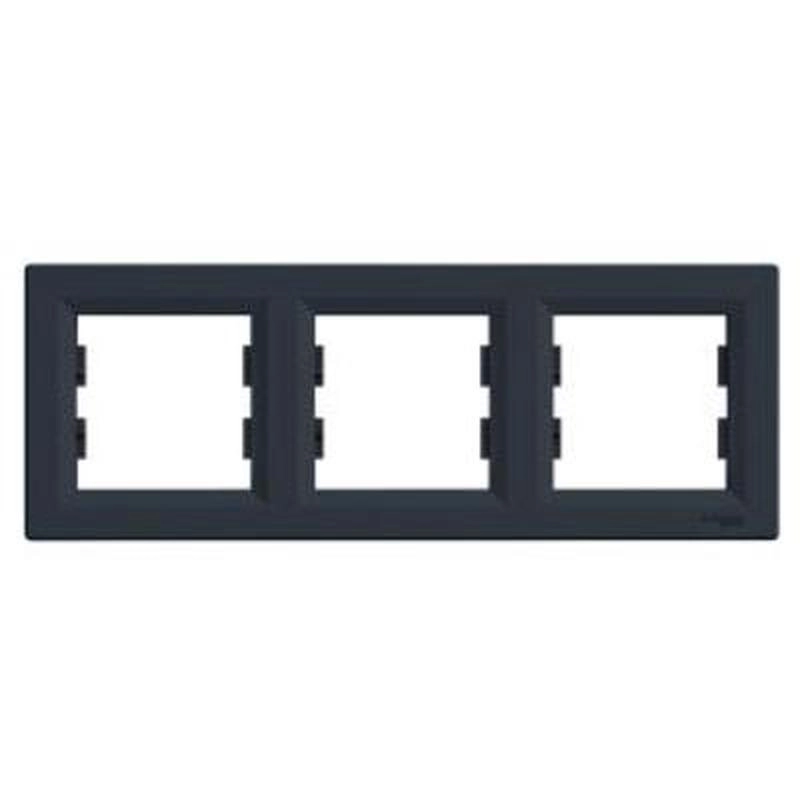  EPH5800371 EPH5800371 Asfora - horizontalni ram za 3 elementa, antracit Tip proizvoda ili komponente	
Dekorativni ram
Nijansa boje	
Antracit
Tip pakovanja	
Pakovanje u kesicama
Dopunske informacije
Broj grupa	
Trostruki horizontalno
Materijal	
ABS (akrilonitril-butadien-stiren): dekorativni ram
Završna obrada	
Sjajno