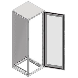  NSYSF22880T NSYSF22880T Spacial SF orman sa providnim vratima - sastavljen - 2200x800x800 mm Tip proizvoda ili komponente	
Pogodan orman
Nazivna visina ormana	
2200 mm
Nazivna širina ormana	
800 mm
Nazivna dubina ormana	
800 mm
Montaža ormana	
Slobodnostojeći
Sastav uređaja	
2 sliding rails
4 držač montažne ploče
1 structure
1 door
1 locking system with handle: door
1 rear panel
1 roof
Dopunske informacije
Strukturni tip	
Formirano iz jednog dela
Perforirana konstrukcija sa razmakom od 25 mm
Paneli i vrata ugrađeni u konstrukciju
Vertikalni nosači spojeni na gornji i donji deo rama
Tip vrata	
Glazed front
Broj vrata	
Front: 1 door(s)
Otvaranje vrata	
Reverzibilno (120 °)
Tip brave	
Zaključavanje u 4 tačke, ručica sa umetkom 5 mm dvostruki prorez prednja vrata
Opis montažne ploče	
Bez montažne ploče
Tip uvodne ploče	
Bez ploče sa uvodnicama
Dostupnost za operacije	
Prednji deo
Strane ormana
Zadnji deo