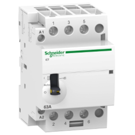  A9C21843 A9C21843 ICT 40 A 3 NO 220..240 V 50 Hz MO kontakt ICT 40A 3NO 220..240V 50Hz MO kontakt. grupa proizvoda: Acti 9 - ime proizvoda: Acti 9 iCT - tip proizvoda ili komponente: kontaktor - primena uređaja: motor - grejanje -hlađenje - [Ie] nazivna radna struja: 40 A AC-7A - tip mreže: AC - tip upravljanja: daljinsko i ručno upravljanje.