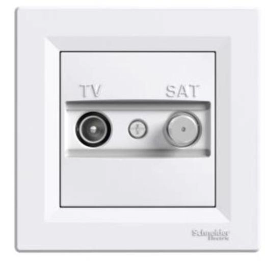  EPH3400121 EPH3400121 Asfora - TV-SAT završna utičnica - 1dB bela Tip proizvoda ili komponente	
TV/SAT utičnica
Prezentacija uređaja	
Kompletan proizvod
Tip tv utičnice	
Završetak linije (završna utičnica)
Dodatne informacije za uređaj	
Za paralelne razvodne sisteme
Za serijske razvodne sisteme
Nijansa boje	
Bela
Tip pakovanja	
Pakovanje u kesicama
Dopunske informacije
Montaža uređaja	
Ugradno
Broj utičnica	
2
Tv priključak	
Muški IEC 9.52 mm
Sat konektor	
F tip
Slabljenje	
1 dB
Dc struja	
U SAT konektoru
Broj po liniji	
1
