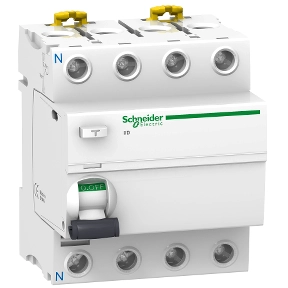  A9R41425 A9R41425 IID - diferencijalni zaštitni prekidač - 4P - 25A - 30mA - AC tip Acti9 iID je modularni i pouzdani prekidač sa diferencijalnom zaštitom (RCCB). Radi se o 4P prekidaču sa 25A nazivnom strujom, 30mA osetljivošću struje curenja i AC tipu klase zaštite. Ovaj proizvod štiti od električnog udara direktnim ili indirektnim kontaktom i od opasnosti od požara. Vrši funkciju isključenja električnih kola u slučaju zemljospoja. Njegov jedinstveni indikator VisiTrip smanjuje vreme intervencije ukazujući na neispravan uređaj sa mehaničkim indikatorom na prednjoj strani. Ovaj proizvod takođe ima VisiSafe okno sa zelenom trakom na prekidaču koji ukazuje na potpuno isključenje polova što omogućava održavanje uređaja na izvodima. Proizvod je usklađen sa standardom EN / IEC 61008-1. Nazivna moć uključenja i isključenja (Im/IÎ”m) je 1500A. Nazivna uslovna struja kratkog spoja (Inc/IÎ”c) je 10kA. Električna izdržljivost do 15000 ciklusa, a mehanička do 20000 ciklusa. Ue radni napon je 380VAC do 415VAC. Ui nazivni napon izolacije je 500VAC. 