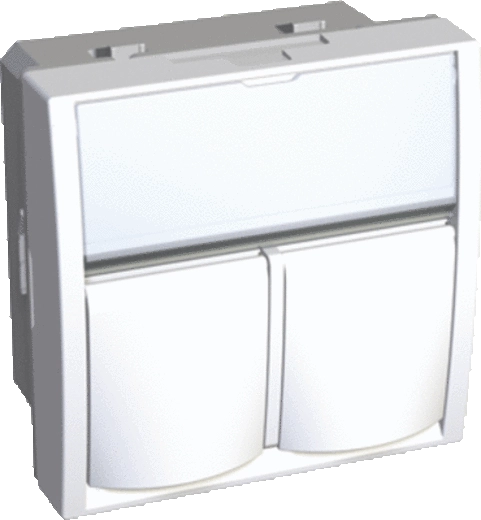  ALB45382 ALB45382 dekorativni ram 2xRJ45 keyston Altira, RJ45 konektor sa poklopcem, dupli, AMP Keystone. grupa proizvoda: Altira - tip proizvoda ili komponente: RJ45 poklopac komunikacione priključnice - prezentacija uređaja: mehanizam.