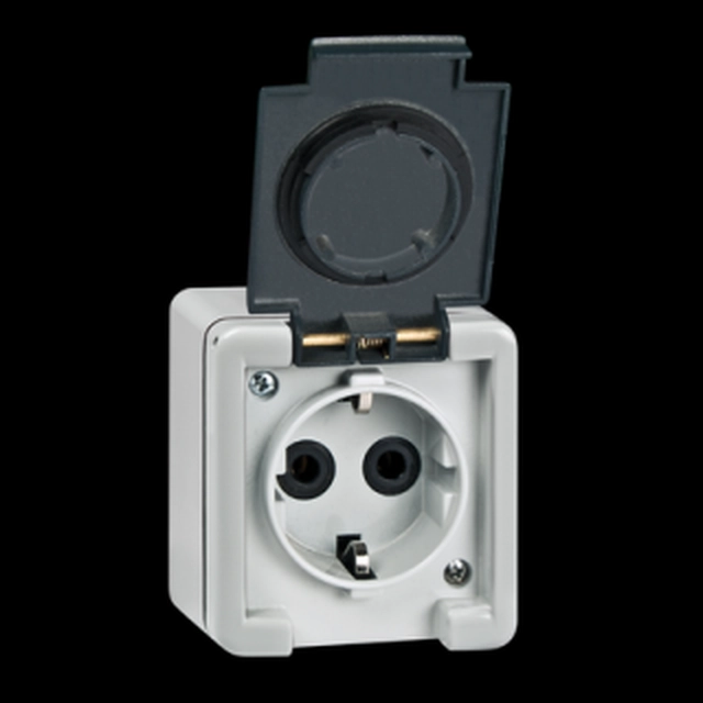  2711.1A 2711.1A Priključnica dvopolna, 16A sa polikarbonatskim jezgrom Priključnica dvopolna sa polikarbonatskim jezgrom
Ugradnja na zid pomoću vijaka prečnika do 4mm
Nominalni struja/napon: 16A / 250V~
Dimenzije (d, v, š): 65mm x 70mm x 53mm
Stepen zaštite: IP 55
Standard: IEC 60884-1, IEC 60529