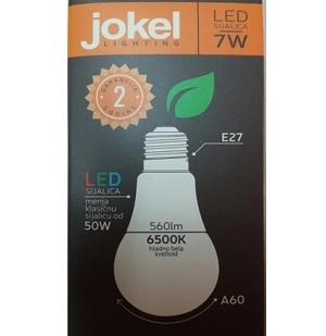  R4170 R4170 LB101-7W Sijalica LED E27 A60 AC220-240V 6500K 2835SMD 