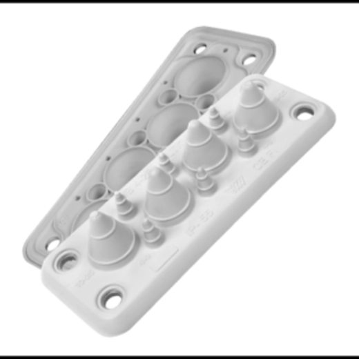 MBA2N10W11 MBA2N10W11 MB 4/10 univerzalna uvodna ploča IP55 RAL 7035 siva UL94V-0, 147x51mm