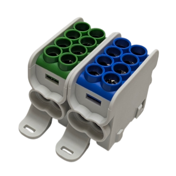  MAG2251BG0 HLAK25 2P blue, green 2xAl/Cu 25mm²+16mm² 1000VAC/1500VDC Main branch terminal 