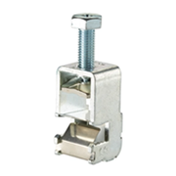  MAE0355H15 MAE0355H15 Bimetalna štipaljka za šinu 5mm 3505H 4-35mm² Bimetalna stezaljka za sabirnicu MAE-H je namenjena za montažu na bakarnu ili aluminijumsku sabirnicu debljine 5 ili 10 mm, omogućavajući povezivanje bakarnih ili aluminijumskih provodnika do 185 mm². Stezaljke imaju bimetalnu ploču između sabirnice i kabla. Stoga su prilagođene za povezivanje aluminijumskog kabla na bakarnu ili bakarnog kabla na aluminijumsku sabirnicu bez dodatne potrebe za kalajem presvučenom sabirnicom. Telo i zavrtanj stezaljke su napravljeni od čelika (klasa 11) i