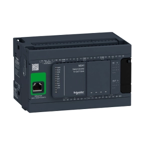  TM241CE24U TM241CE24U Kontroler M241 24 IO tranzistorski NPN Ethernet Kontroler M241 24 IO tranzistorski NPN Ethernet. grupa proizvoda: Modicon M241 - tip proizvoda ili komponente: logički kontroler - tip digitalnog izlaza: tranzistor - struja digitalnog izlaza: 0.1 A sa Q0...Q3 priključak(ci) za brzi izlaz (PTO režim), 0.5 A sa Q0...Q9 priključak(ci) za tranzistorski izlaz.