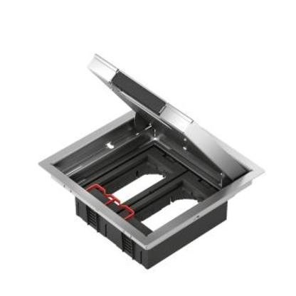  ISM51624 ISM51624 OptiLine 45 - Altira podna metalna kutija - 4 modula product type	
Altira podna kutija
Tip poda	
Pod sa šupljinama
Dupli pod
Betonski pod
Oblik podne kutije	
Kvadratna
quantity package 1 / unit	
1 deo
Dopunske informacije
Broj modula	
4 modula
product material	
Nerđajući čelik
ABS (acrylonitrile butadiene-styrene)
PC (polikarbonat)/ABS (akrilonitril-butadien-stiren)
Dužina	
199 mm
Visina	
83 mm
Širina	
199 mm