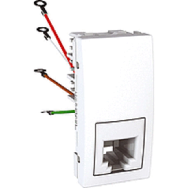  MGU3.490.18 MGU3.490.18 1M telefonska priključnica RJ11 bela Unica, 1 telefonska utičnica, RJ11, beli. ime dekorativnog elementa: Unica (standardna estetika).