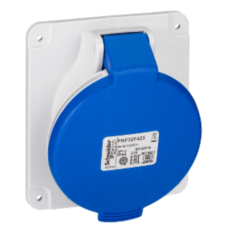 PKF32F423 PKF32F423 PratiKa utičnica - vijčana - pod uglom - 32A - 2P + E - 200...250 V AC - panel IP44 PratiKa utičnica, vijčana, pod uglom, 32A, 2p+E, 200...250 V AC, panel. grupa proizvoda: PratiKa - tip proizvoda ili komponente: utičnica - kratko ime uređaja: PratiKa utičnica - kategorija priključnice i utikača: niskonaponska - Broj polova: 2P + E - tip mreže: AC - standard utičnice: industrijski.