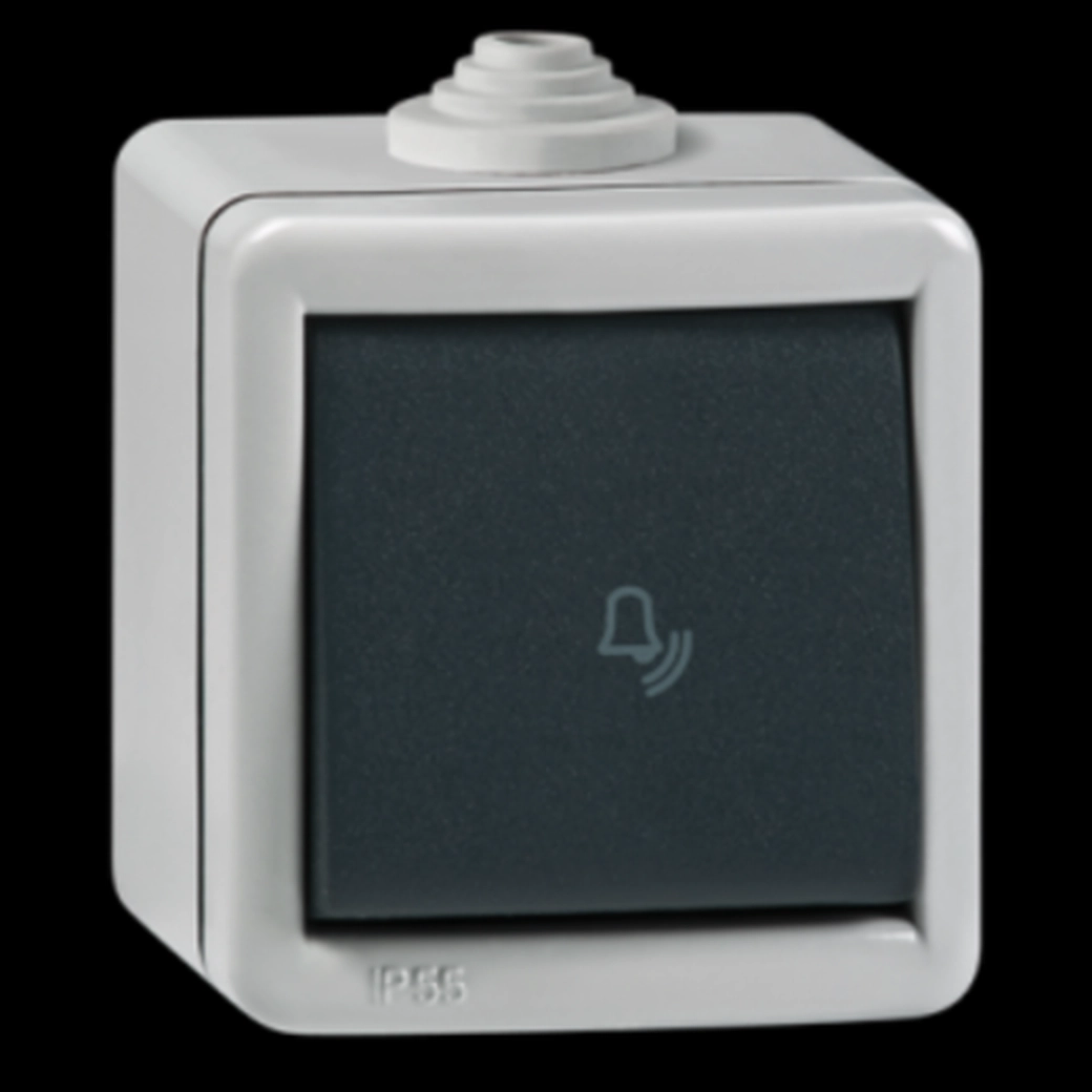  286.1A 286.1A Taster sklopka za zvono, 10A Taster sklopka za zvono
Ugradnja na zid pomoću vijaka prečnika do 4mm
Nominalni struja/napon: 10A / 250V~
Dimenzije (d, v, š): 65mm x 70mm x 56mm
Stepen zaštite: IP 55
Standard: IEC 60669-1, IEC 60529