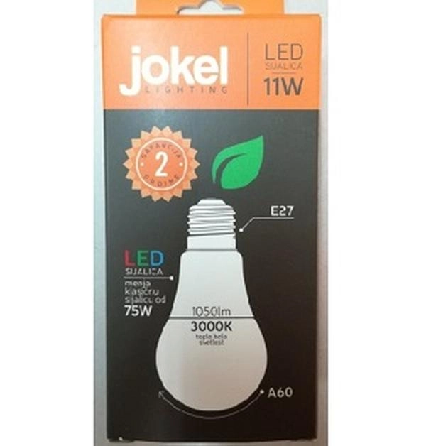  LB101-11W-3000K LB101-11W-3000K LED sijalica E27 11W A60 AC220-240V 3000K SMD2835 JOKEL 